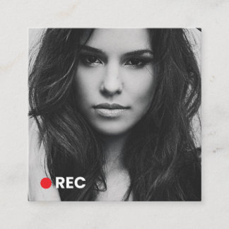 Modern Minimalist Simple Professional Photo Square Business Card