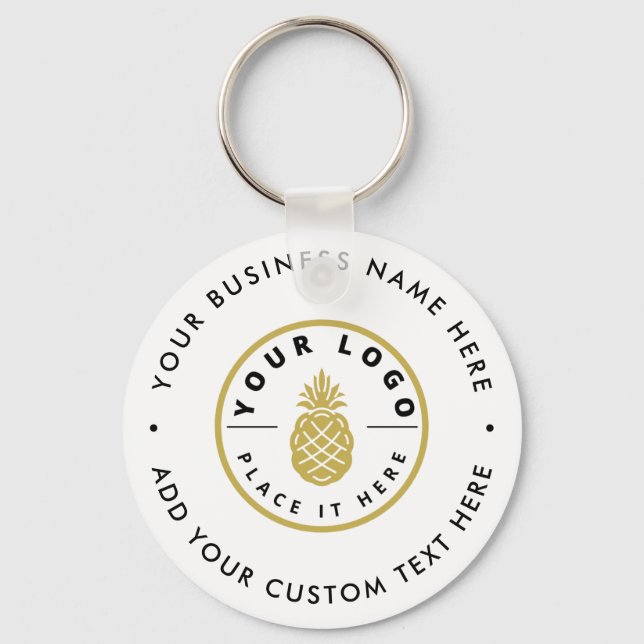 Modern Minimalist Simple Promotional Business Logo Key Ring (Front)