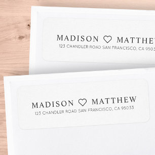 Modern Minimalist Simple Return Address Label