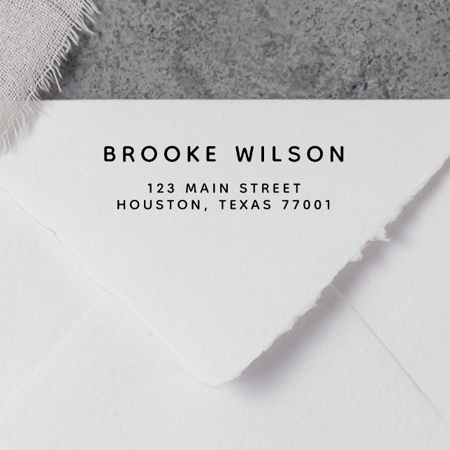 Modern Minimalist Simple Return Address Stamp (Creator Uploaded)