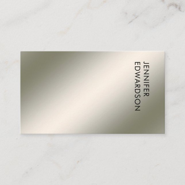 Modern minimalist simple silver professional business card (Front)