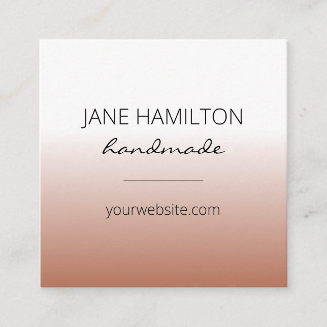 Modern Minimalist Simple Square Business Card (Front)