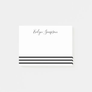 Modern Minimalist Simple Stripes Post-it Notes