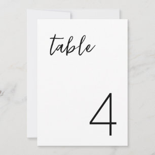 Modern Minimalist Simple Table Number