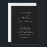 Modern Minimalist Simple Wedding Invitation<br><div class="desc">This is a modern minimalist, simple wedding invitation featuring a serif font and swooping calligraphy font. This elegant wedding invitation comes with an optional backside where you can display your own special photo. Edit all wording except for the "and(s)" on this invitation. All colours are also editable. ___________ For matching...</div>