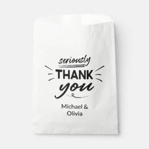 Modern Minimalist Simple Wedding Thank You Favour Bag