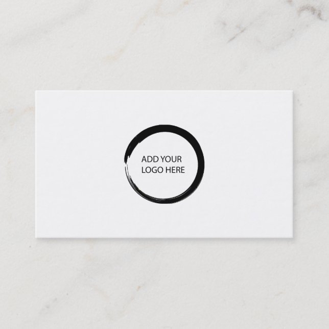 Modern minimalist simple white logo professional business card (Front)