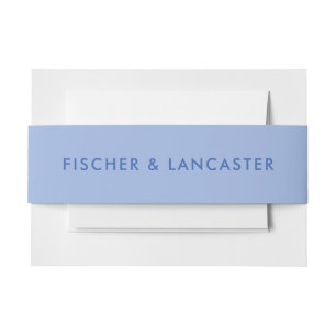 Modern Minimalist Sleek and Simple Wedding Invitation Belly Band
