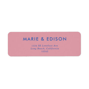 Modern Minimalist Sleek Wedding Return Address Label
