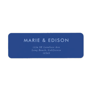 Modern Minimalist Sleek Wedding Return Address Label