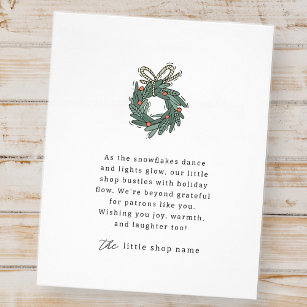Modern Minimalist Small Business Holiday Thank You Flyer
