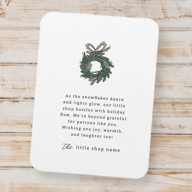 Modern Minimalist Small Business Holiday Thank You Magnet (Creator Uploaded)