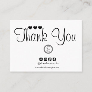 Modern Minimalist Small Business Thank You Card