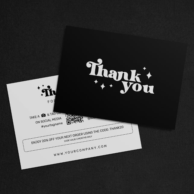 Modern & Minimalist Small Business Thank You Card (Creator Uploaded)