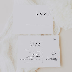 Modern Minimalist Song Request RSVP Card