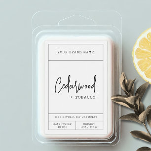 Modern minimalist soy wax melt label