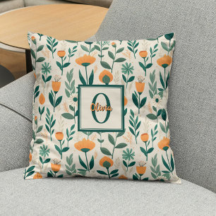 Modern Minimalist Spring Flowers Cushion