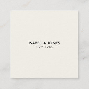Modern Minimalist Square Kraft Business Card