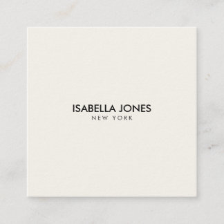 Modern Minimalist Square Kraft Business Card