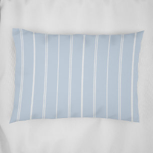Modern Minimalist Striped Pattern Light Blue White Pillowcase