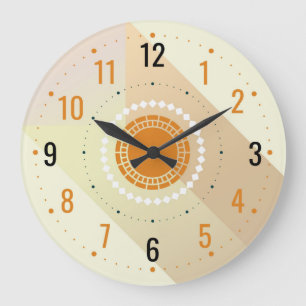 Modern Minimalist Style for Plain Beige Large Clock