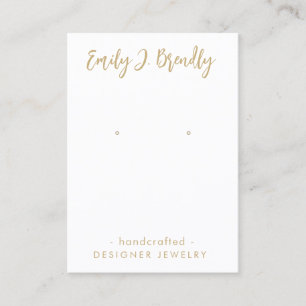 Modern Minimalist Stylish Jewellery Earring Displa Business Card