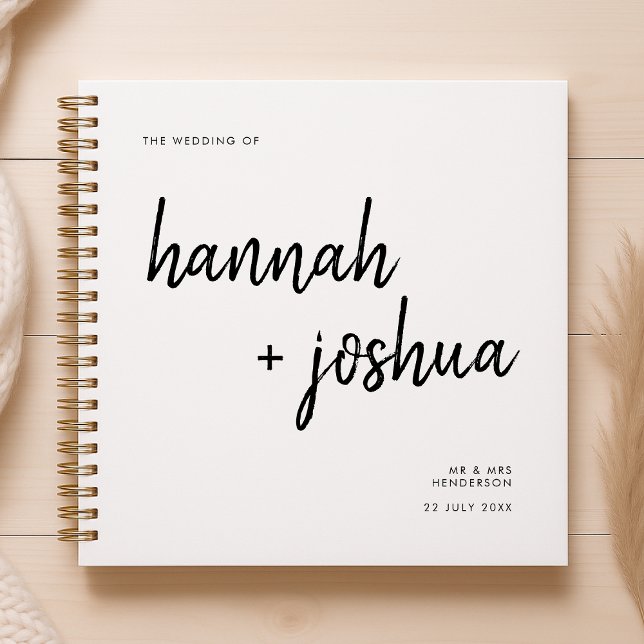 Modern Minimalist | Stylish Script Simple Wedding Notebook (Creator Uploaded)