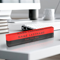 Modern Minimalist Stylish Simple Half Black Red