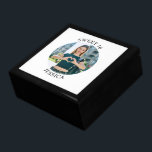 Modern Minimalist Sweet 16 Birthday Circle Photo Gift Box<br><div class="desc">Create your own personalised white border photo keepsake gift box for your her 16th birthday. Customise the solid white background colour or the black text colour to match your photo. If you change the font type or size, you can fine tune the curvature of the text in small increments. Have...</div>