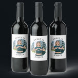 Modern Minimalist Sweet 16 Birthday Circle Photo Wine Label<br><div class="desc">Create your own personalised white border round photo sparkling apple cider labels for your her 16th birthday. Customise the solid white background colour or the black text colour to match your photo. If you change the font type or size, you can fine tune the curvature of the text in small...</div>