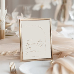 Modern Minimalist Table Twenty Seven Table Number