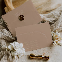 Modern Minimalist Tan Arch Wedding