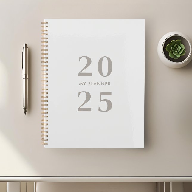 Modern Minimalist Taupe 2025 Planner (Creator Uploaded)
