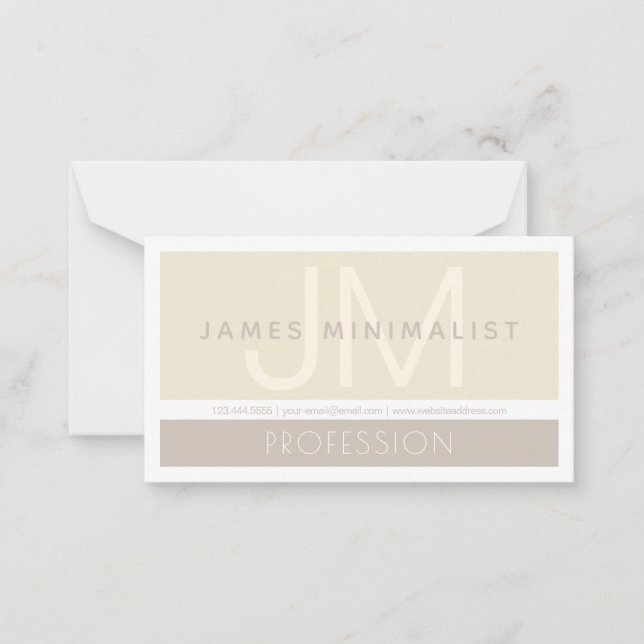 Modern Minimalist | Taupe Earth-tones Card (Front)