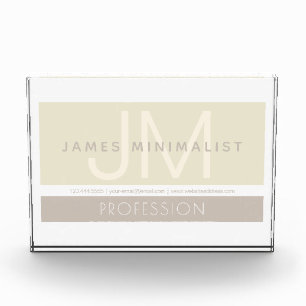 Modern Minimalist   Taupe Earth-tones Photo Block