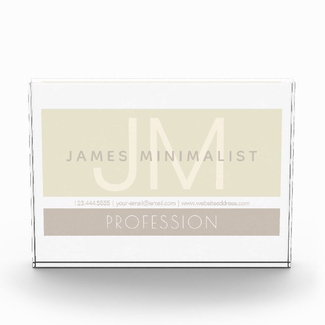 Modern Minimalist | Taupe Earth-tones Photo Block (Front)