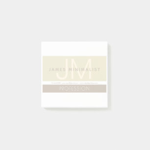 Modern Minimalist   Taupe Earth-tones Post-it Notes