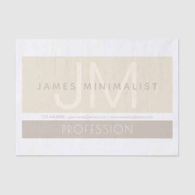 Modern Minimalist | Taupe Earth-tones Tissue Paper (Front)