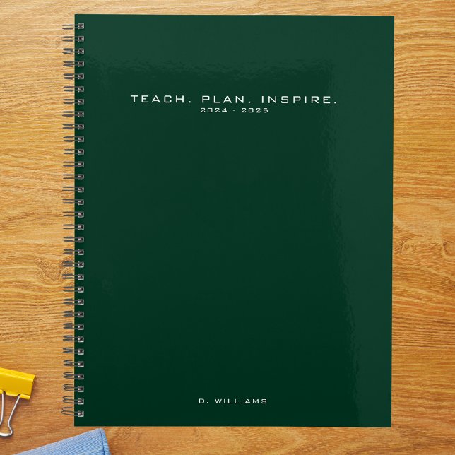 Modern Minimalist Teacher School Green Planner (Creator Uploaded)