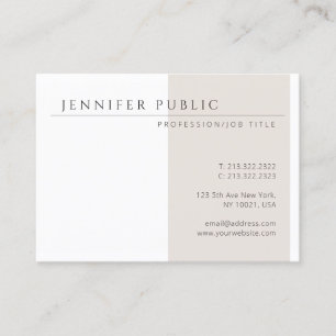 Modern Minimalist Template Elegant Simple Design Business Card