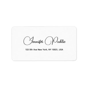 Modern Minimalist Template Typography Address Label