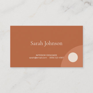 Modern Minimalist Terracotta Boho Business Card