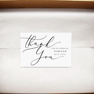 Modern Minimalist Thank you Bridal Shower  Rectangular Sticker