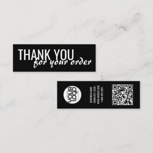 Modern Minimalist Thank You for Your Order Busines Mini Business Card