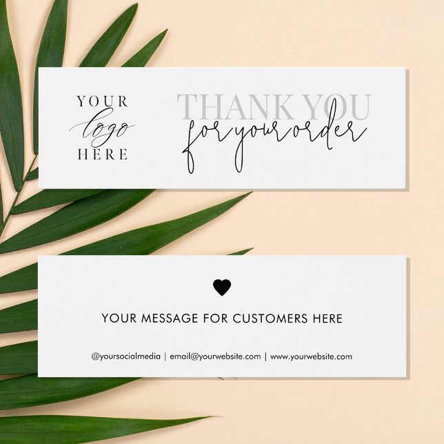 Modern Minimalist Thank You For Your Order Insert (Creator Uploaded)