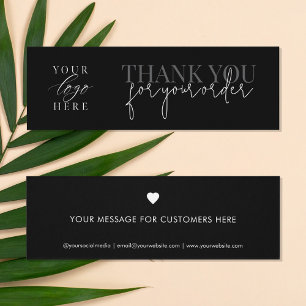 Modern Minimalist Thank You For Your Order Insert