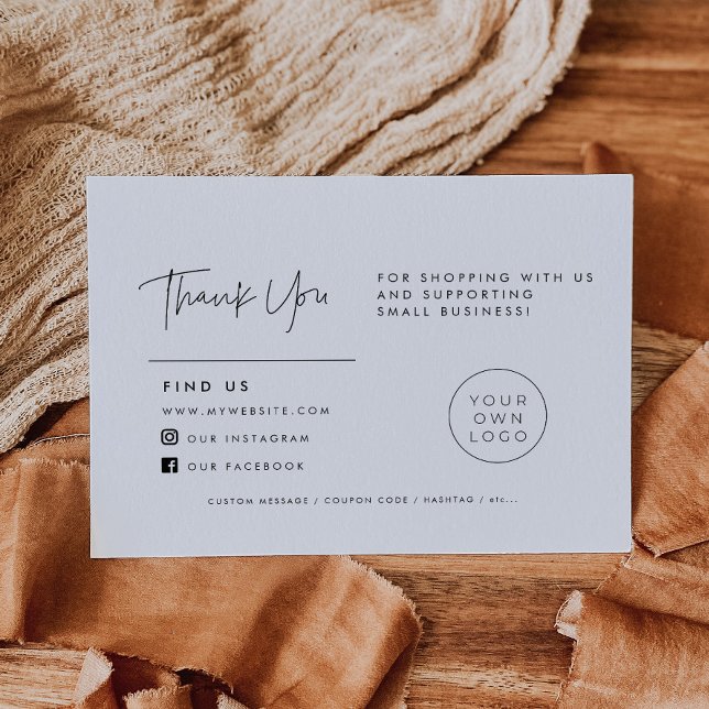 Modern minimalist Thank you package insert card (Creator Uploaded)