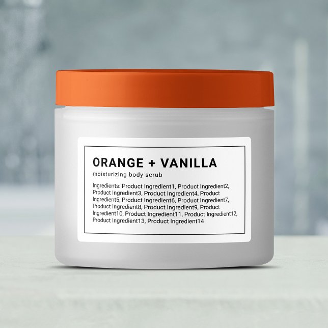 Modern Minimalist Thin Black Border Ingredients (Creator Uploaded)