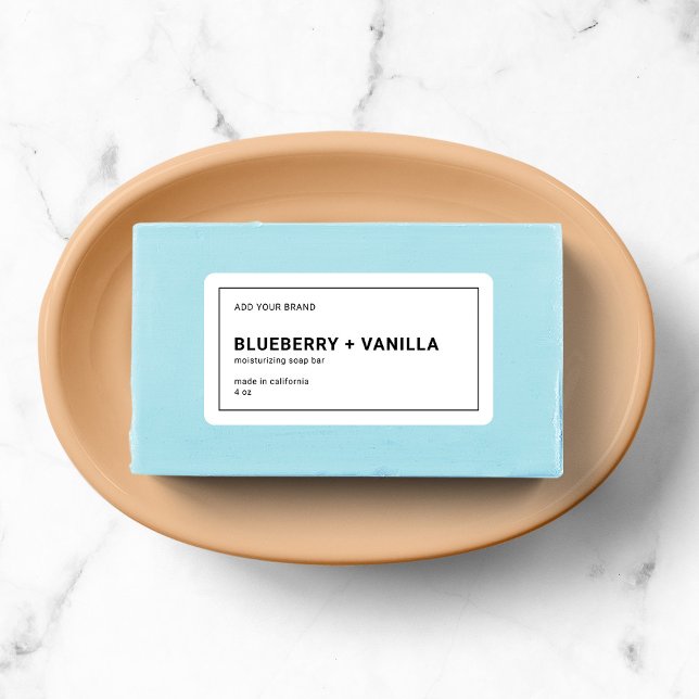 Modern Minimalist Thin Black Border Product Label (Creator Uploaded)