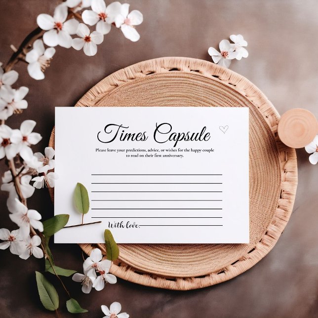 Modern Minimalist Time Capsule Bridal Shower Invitation (Creator Uploaded)